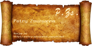Petry Zsuzsanna névjegykártya